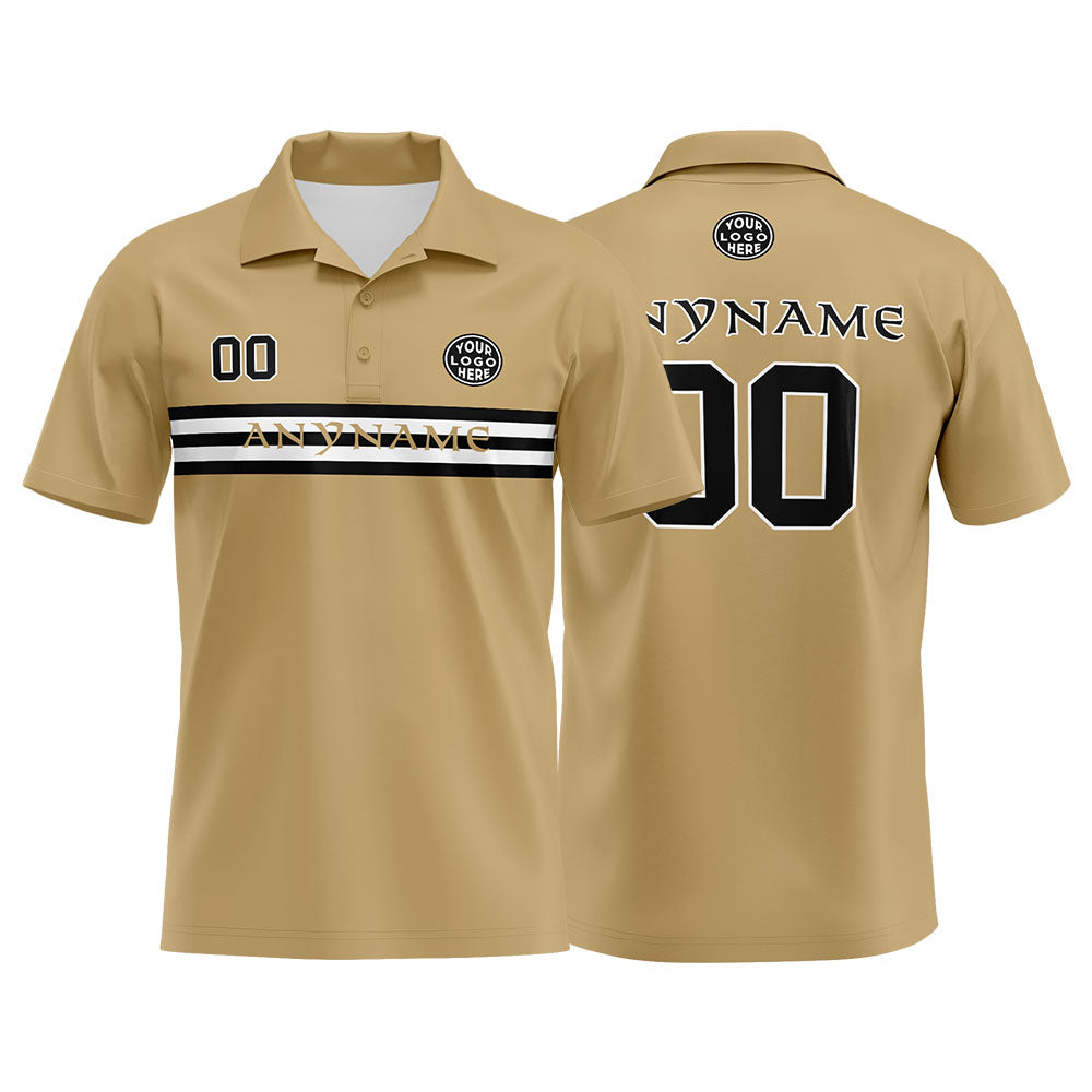 Custom Football Polo Shirts  for Men, Women, and Kids Add Your Unique Logo&Text&Number New Orleans