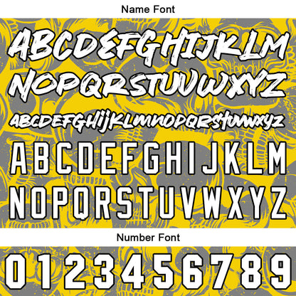 Custom Baseball Jersey Personalized Baseball Shirt for Men Women Kids Youth Teams Stitched and Print Yellow&Grey