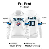Custom Sweatshirt Hoodie For Men Women Girl Boy Print Your Logo Name Number Whith&Blue&Black