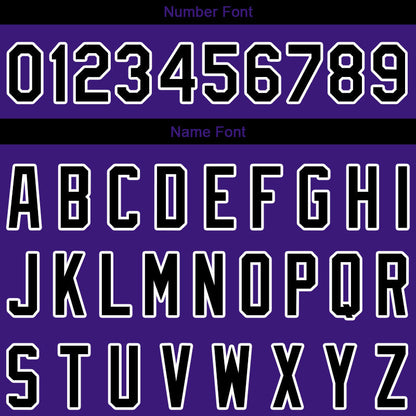 Custom Long Sleeve Windbreaker Jackets Uniform Printed Your Logo Name Number Purple-Black-White