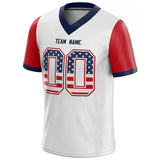 customized authentic football jersey navy-red-white mesh big size 7x