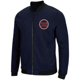 Custom Long Sleeve Windbreaker Jackets Uniform Printed Your Logo Name Number Navy-Orange-White