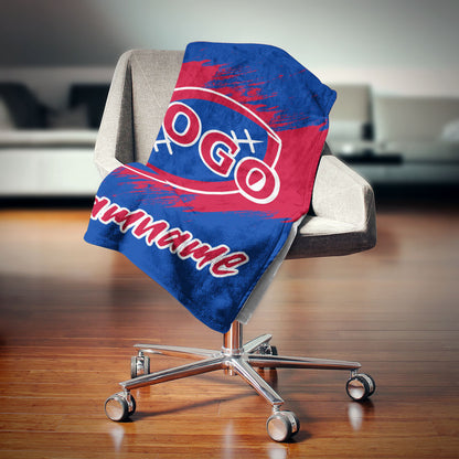 custom ultra-soft micro fleece blanket royal-red