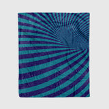 custom ultra-soft micro fleece blanket purple-teal