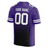 custom authentic gradient fashion football jersey purple-black-white mesh