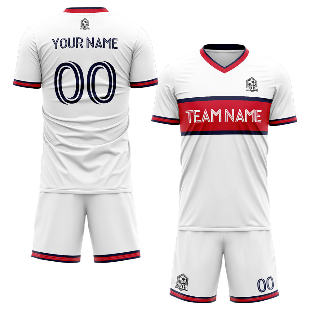 custom soccer uniform jersey kids adults personalized set jersey shirt white