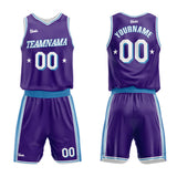 custom basketball suit kids adults personalized jersey purple