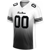 custom authentic gradient fashion football jersey white-black