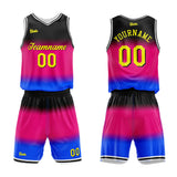 custom gradient basketball suit kids adults personalized jersey pink