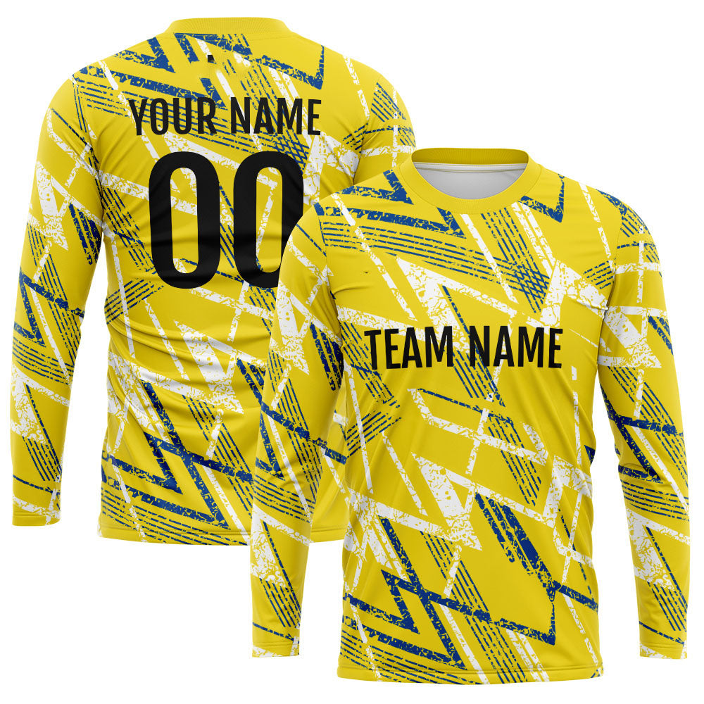 Custom Basketball Soccer Football Shooting Long T-Shirt for Adults and Kids Yellow