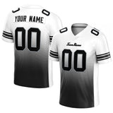 custom authentic gradient fashion football jersey white-black