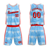 custom basketball suit kids adults personalized jersey lightblue
