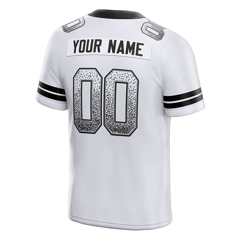 custom authentic drift fashion football jersey black-gray mesh