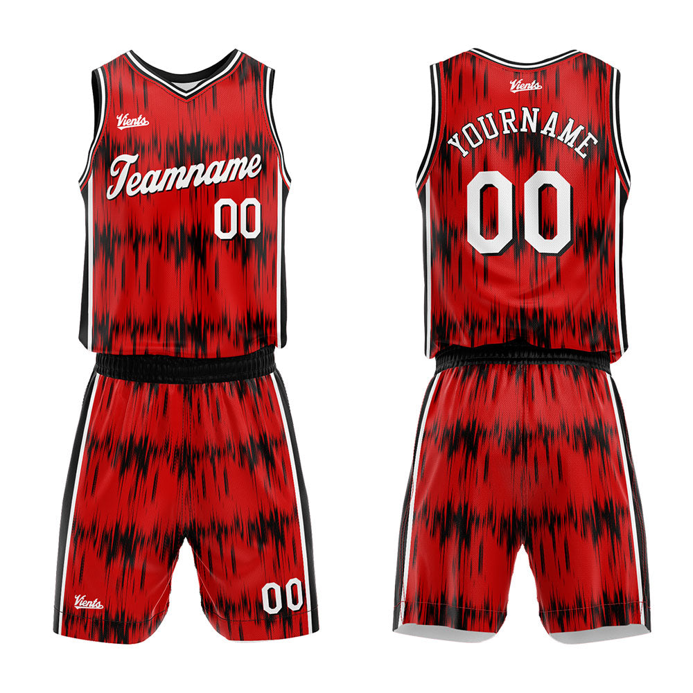 custom basketball suit kids adults personalized jersey red