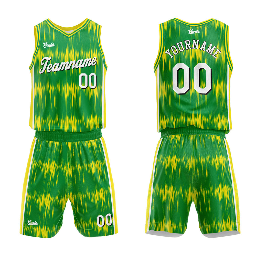 custom basketball suit kids adults personalized jersey green