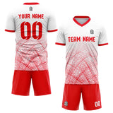 custom soccer set jersey kids adults personalized soccer red