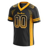 custom authentic drift fashion football jersey black-yellow mesh