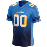 custom authentic gradient fashion football jersey navy-light blue