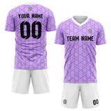 custom soccer set jersey kids adults personalized soccer purple