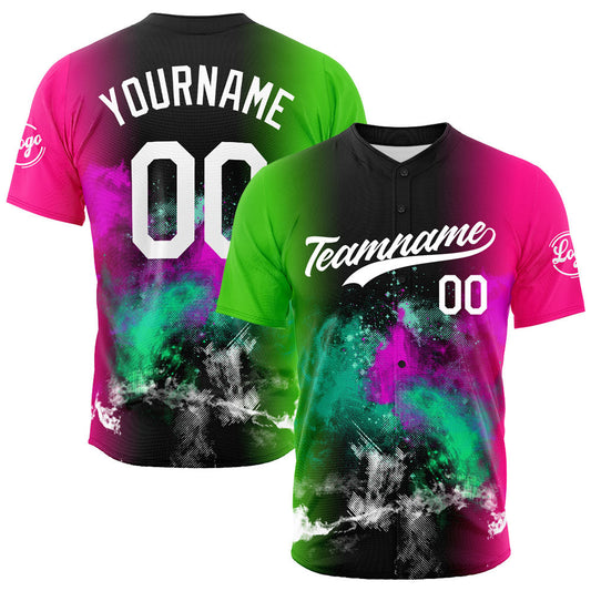 Custom Full Print Design Baseball Jersey Spray