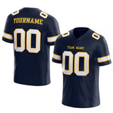 customized  authentic football jersey navy  white -yellow mesh