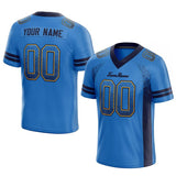 custom authentic drift fashion football jersey light blue-navy mesh