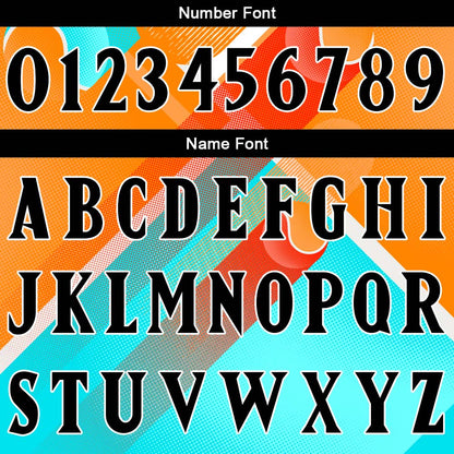 Custom Basketball Jersey Uniform Suit Printed Your Logo Name Number Aqua&Orange