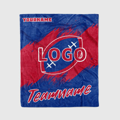 custom ultra-soft micro fleece blanket royal-red