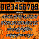 Custom Basketball Jersey Uniform Suit Printed Your Logo Name Number Flame&Orange