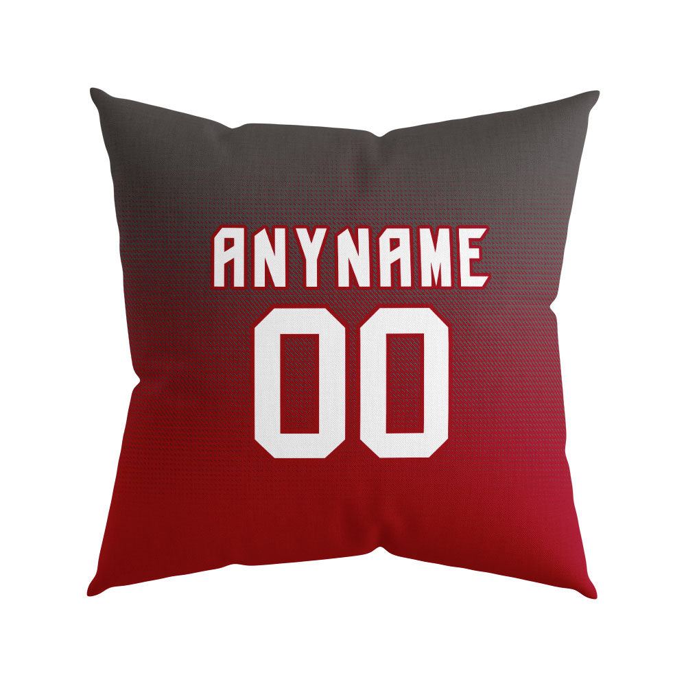 Custom Football Throw Pillow for Men Women Boy Gift Printed Your Personalized Name Number Orange&Red&White&Black
