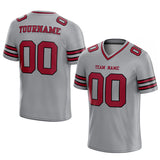 customized authentic football jersey red black-white mesh