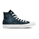 Midnight Sky Mid-Top Canvas Shoes for Men and Women - Step into the Elegance of the Night