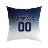Custom Football Throw Pillow for Men Women Boy Gift Printed Your Personalized Name Number Navy&White&Blue