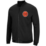 Custom Long Sleeve Windbreaker Jackets Uniform Printed Your Logo Name Number Black-Orange-White
