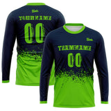 long sleeve basketball soccer football shooting shirt for adults and kids green