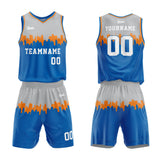 custom city silhouette basketball suit kids adults personalized jersey blue-gray