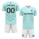 custom soccer set jersey kids adults personalized soccer teal