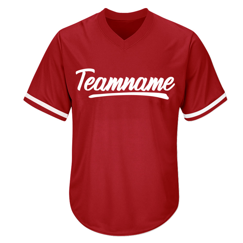 Customized Authentic Baseball Jersey White-Red-Black Mesh – Vients