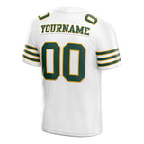 customized  authentic football jersey white green-yellow mesh