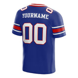 customized authentic football jersey blue white-red  mesh