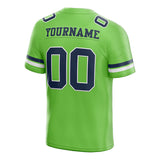 customized authentic football jersey green blue -white mesh