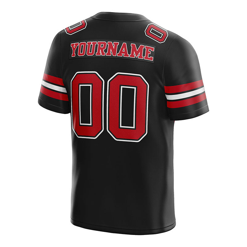 customized  authentic football jersey royal red-white mesh