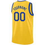 custom authentic  basketball jersey yellow-blue-white