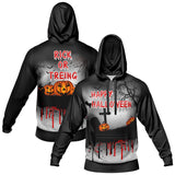 Custom Sweatshirt Hoodie Add Text and Design Personalized Halloween Hooded Sweatshirt