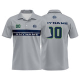 Custom Football Polo Shirts  for Men, Women, and Kids Add Your Unique Logo&Text&Number Seattle