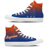 custom high top canvas shoes royal-orange