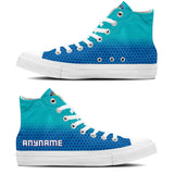 custom high top basketball canvas shoes blue-aqua