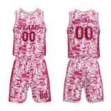 custom camouflage basketball suit kids adults personalized jersey red