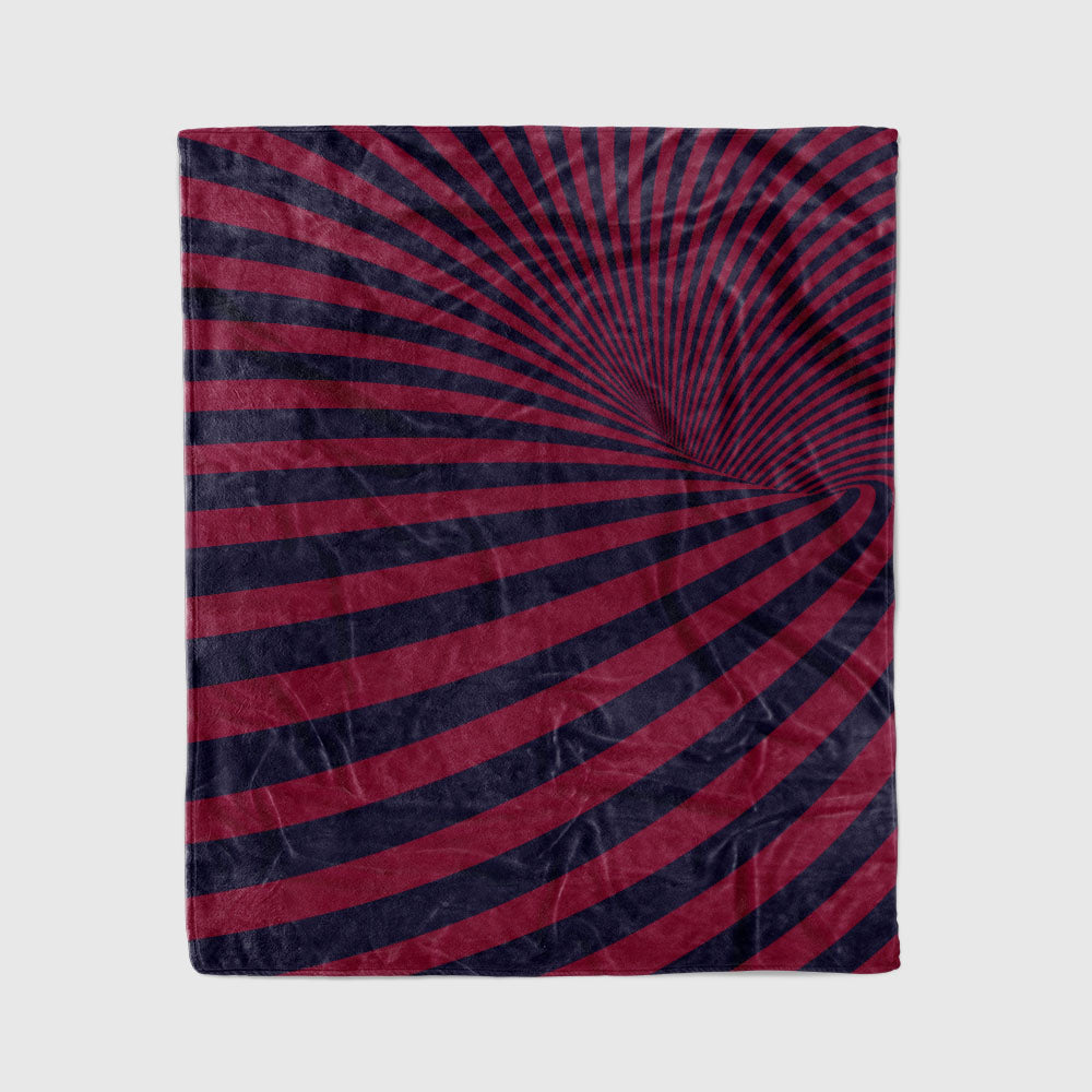 custom ultra-soft micro fleece blanket burgundy-navy