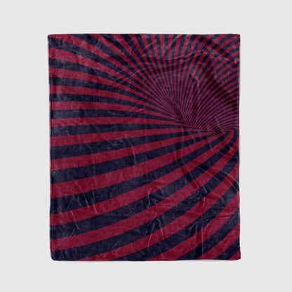 custom ultra-soft micro fleece blanket burgundy-navy